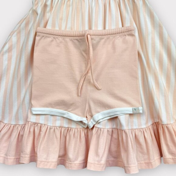 Sz 5 Omi Jo Peaches and Cream Stripe Aunt Heart tunic and sz 6 OJ peach blooms - Picture 3 of 6